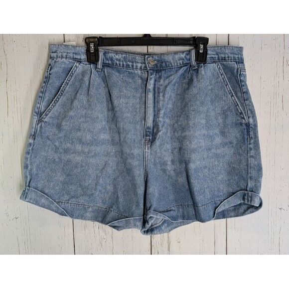 American Eagle Outfitters Pants - American Eagle Size 18 Blue‎ Denim Roll Cuff Preppy Womens Casual Summer Shorts